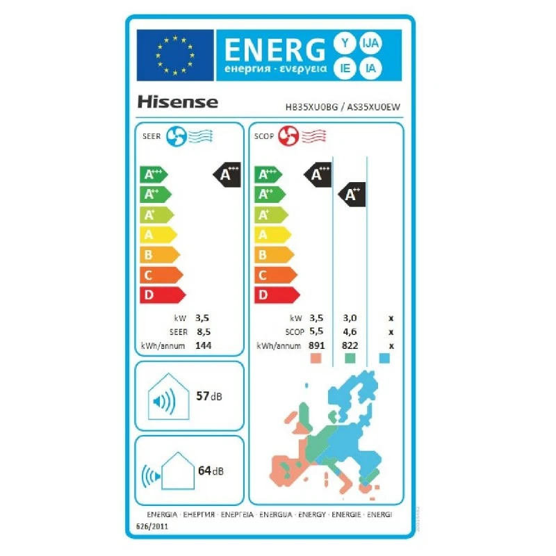 HISENSE  HB35XU0BG/AS35XU0EW
