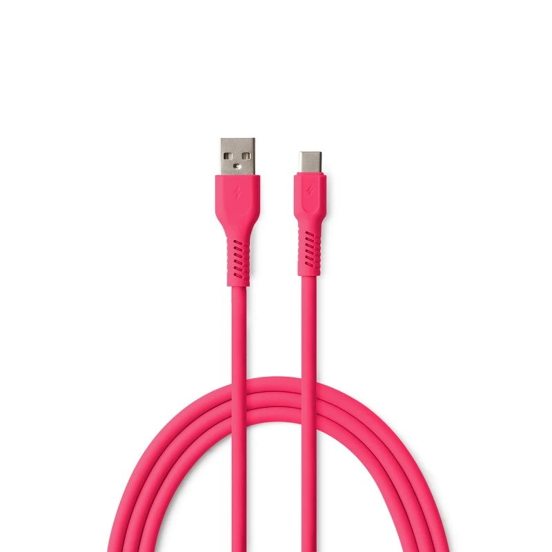 COLORUM КАБЕЛ USB-A - USB-C 1.8M 3A  ЦВЯТ МАГЕНТА