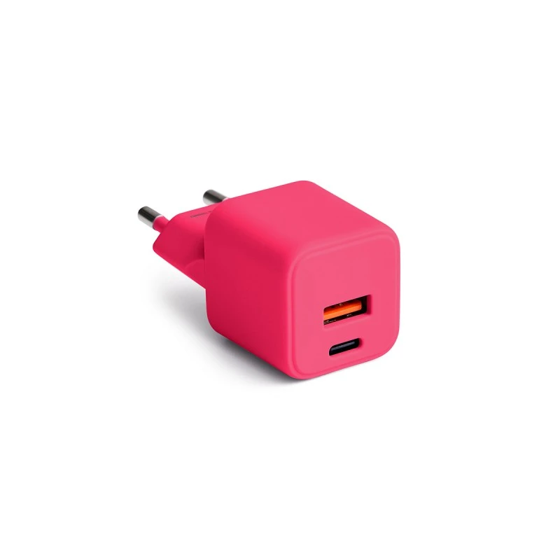 COLORUM ЗАРЯДНО USB-A + USB-C PD 30W ЦВЯТ МАГЕНТА