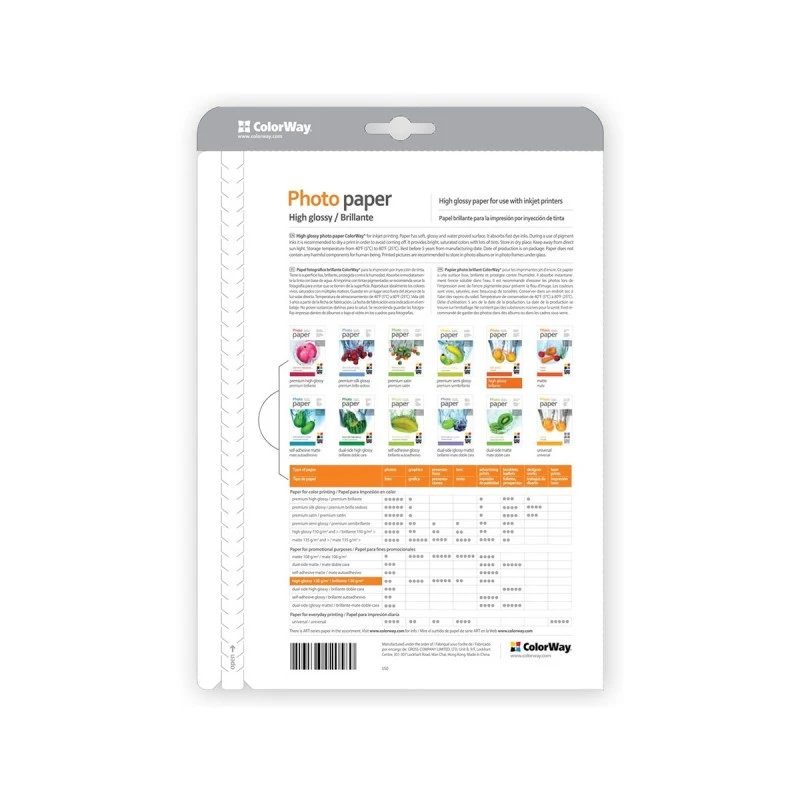 COLORWAY PHOTO PAPER HIGH GLOSSY 20PCS (PG230020A4)