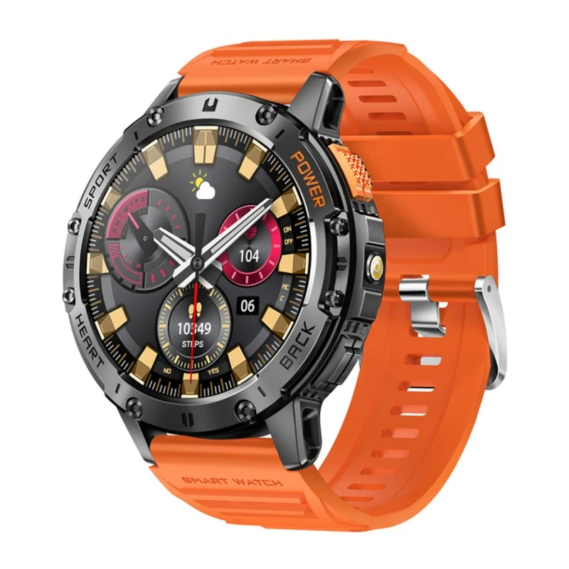 Xmart Smart Watch HK65 AMOLED(Black and Orange)