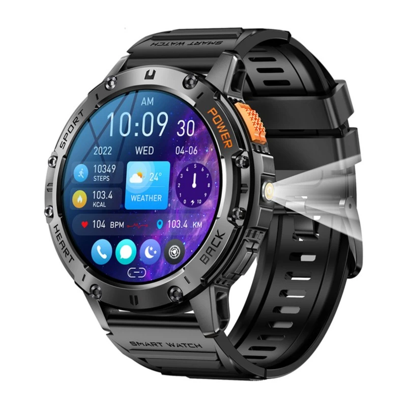 Xmart Smart Watch HK65 AMOLED(Black and Orange)
