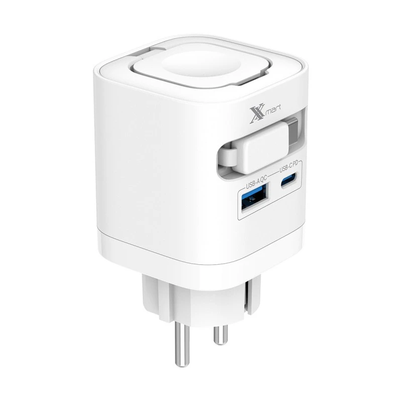 XMART WALL USB/TYPE-C CHARGER+RETR CABLE/APPLE WATCH 65W W