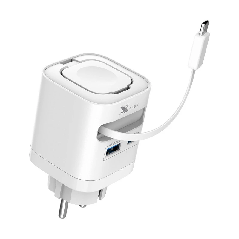 XMART WALL USB/TYPE-C CHARGER+RETR CABLE/APPLE WATCH 65W W