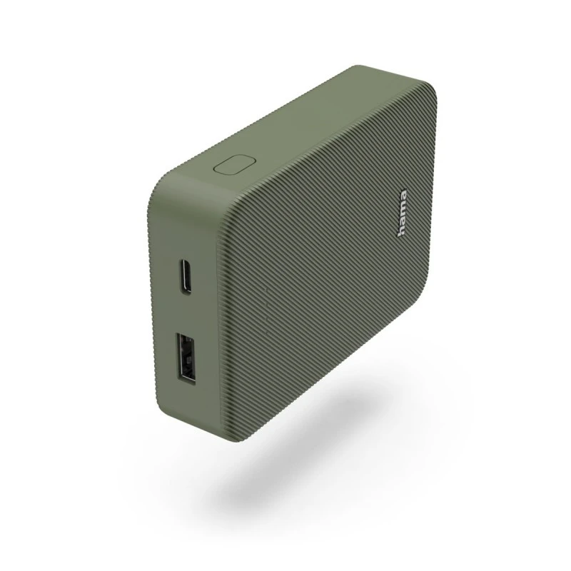 HAMA 201713  COLOUR 10 POWER BANK 10000MAH USB-C USB-A GREEN