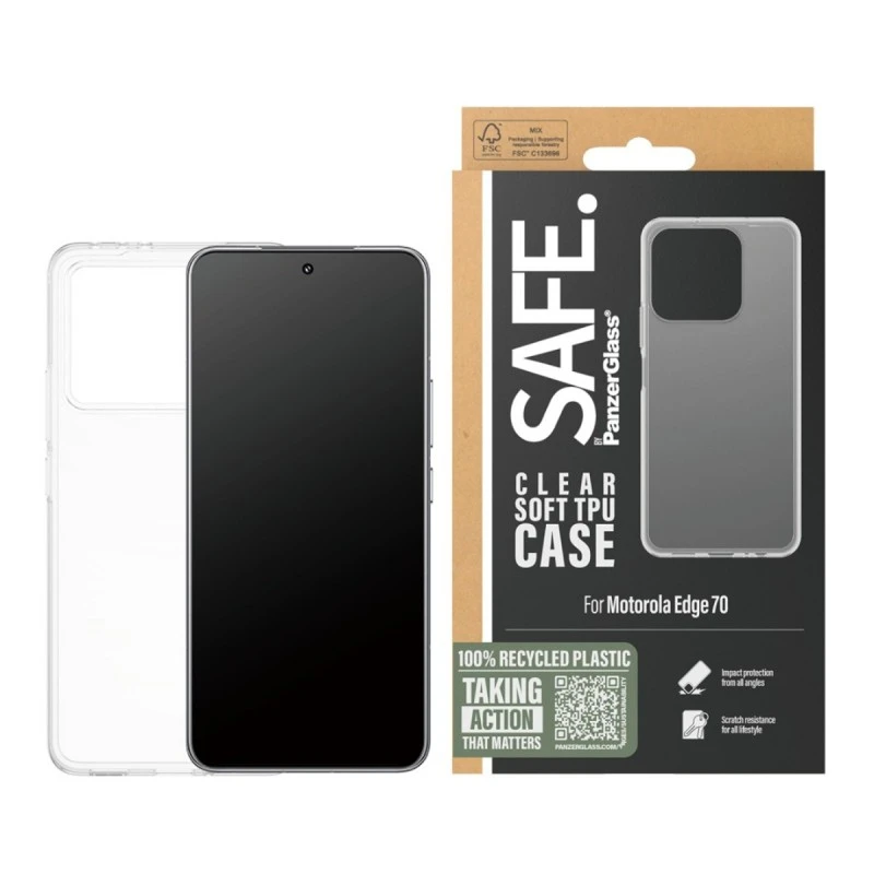 SAFE ГРЪБ ЗА MOTOROLA ЕDGE 70 ПРОЗРАЧЕН