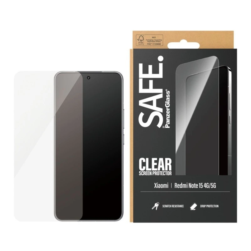 SAFE СТЪКЛЕН ПРОТЕКТОР ЗА XIAOMI REDMI NOTE 15 5G UWF