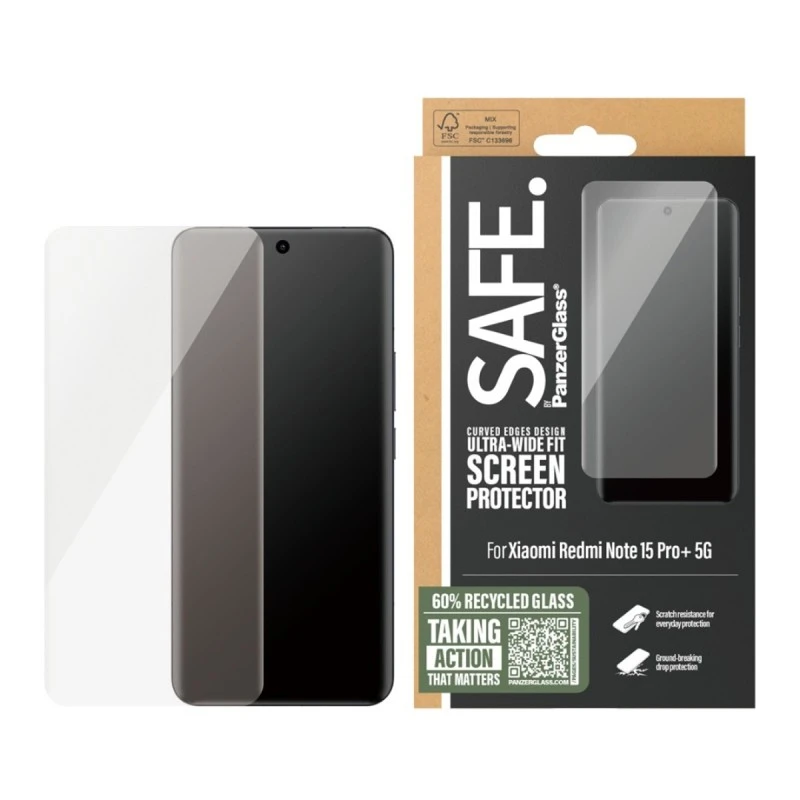 SAFE СТЪКЛЕН ПРОТЕКТОР XIAOMI REDMI NOTE 15 PRO PLUS 5G UWF