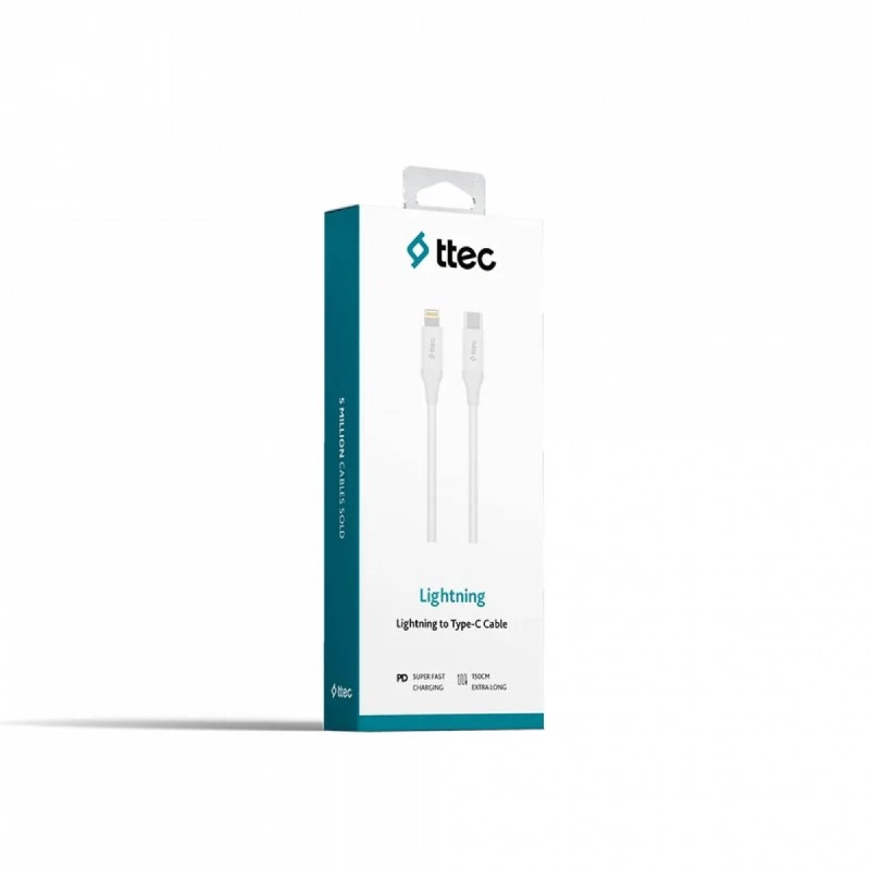 TTEC TYPE-C - LIGHTNING FAST CHARGING CABLE 150CM  WHITE