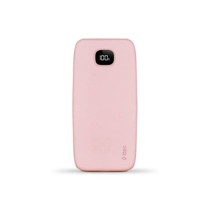 TTEC CHARGEUP PRO LCD 10.000MAH PD 20W POWERBANK PINK