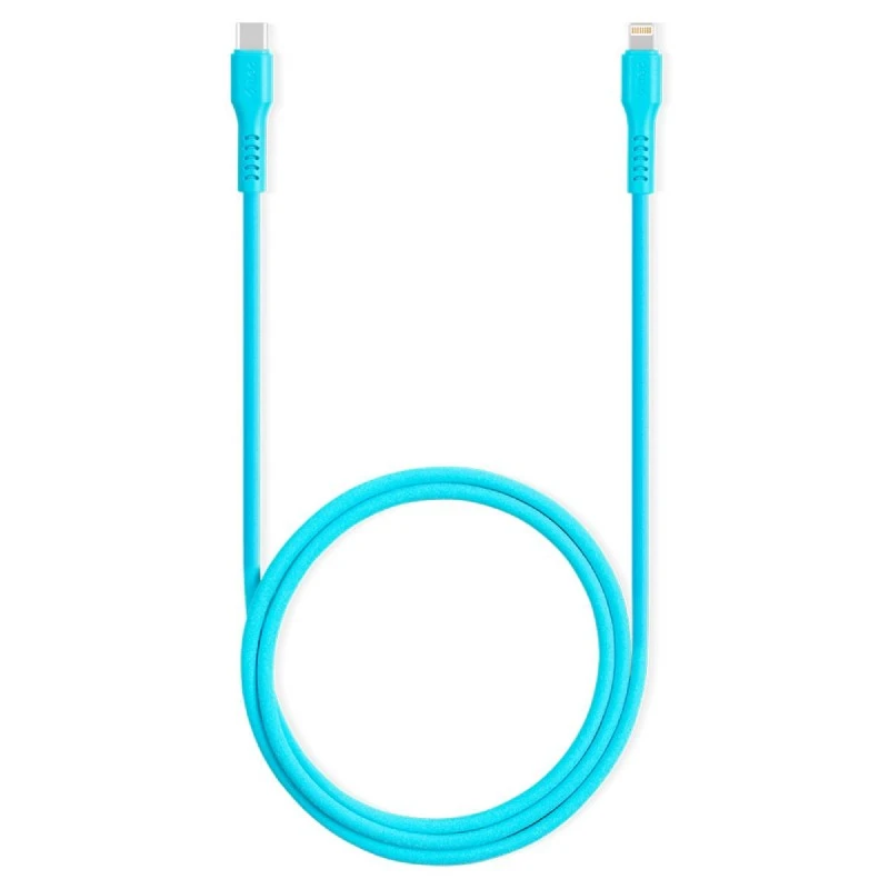 TTEC DATA КАБЕЛ USB-C - LIGHTNING CHARGE CABLE 1.2M NEON BL