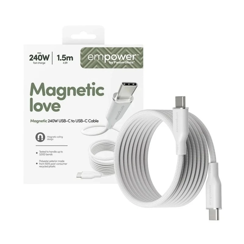 EMPOWER BY PANZERGLASS USB-C TO USB-C 240W 1.5M SILVER