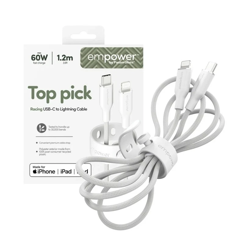 EMPOWER BY PANZERGLASS USB-C TO LIGHTNING 60W 1.2M SILVER