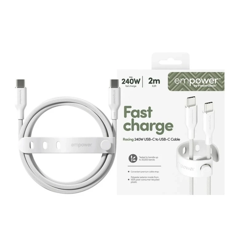 EMPOWER BY PANZERGLASS USB-C TO USB-C 240W 2M SILVER