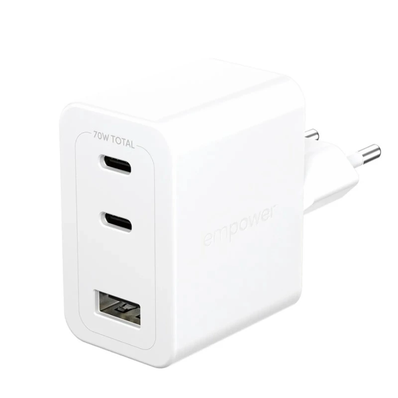 EMPOWER BY PANZERGLASS 70W 2C+1A EU CHARGER SILVER