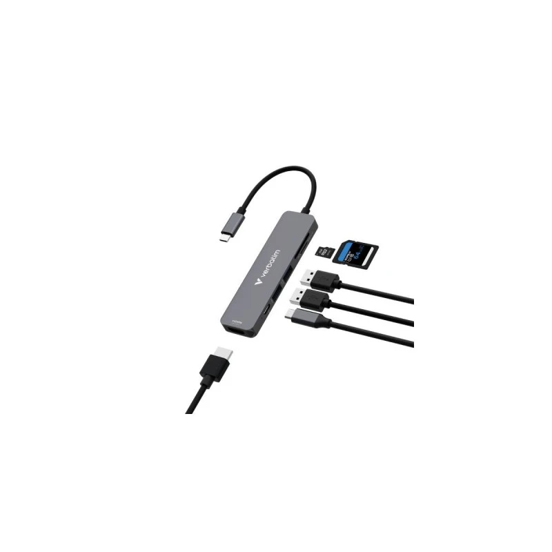 VERBATIM USB-C HUB 6 PORT CARD