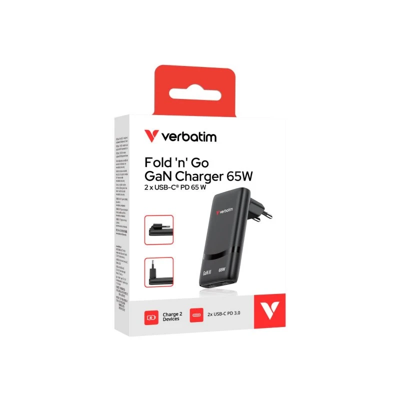 VERBATIM GAN 65W EU BLACK