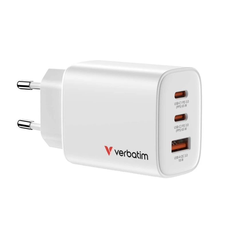 VERBATIM ESSENTIALS GAN 65W WHITE