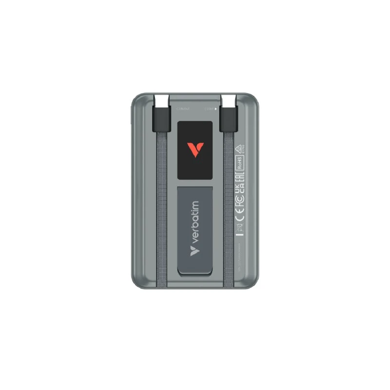 VERBATIM 2C DISPLAY POWERBANK 10000 GREY