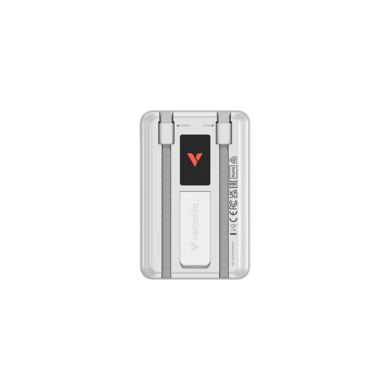 VERBATIM 2C DISPLAY POWERBANK 10000 SILVER