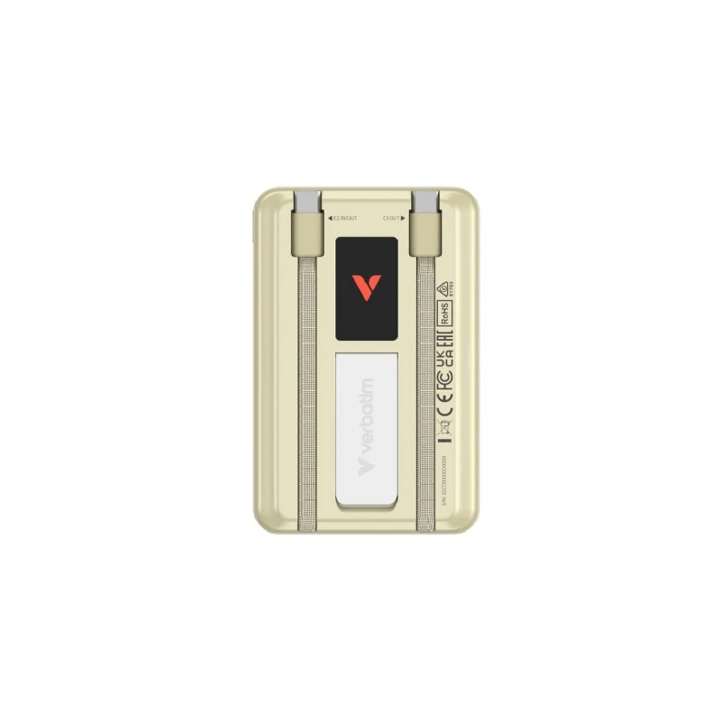 VERBATIM 2C DISPLAY POWERBANK 10000 GOLD