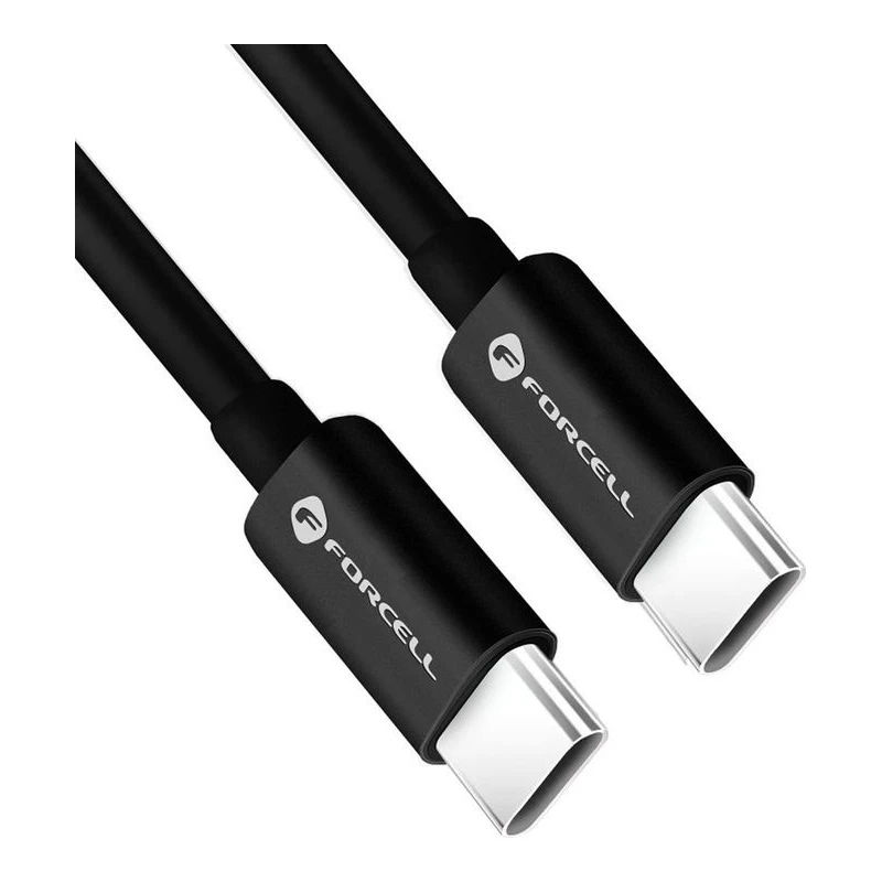 FORCELL КАБЕЛ USB-C КЪМ USB-C PD QC4.0 60W 2М ЧЕРЕН