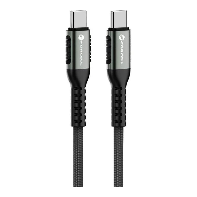 FORCELL КАБЕЛ USB-C КЪМ USB-C PD QC4.0 240W 1,2М ЧЕРЕН