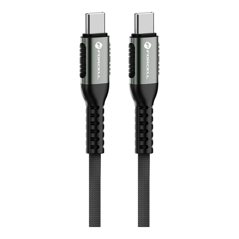 FORCELL КАБЕЛ USB-C КЪМ USB-C PD QC4.0 240W 2М ЧЕРЕН