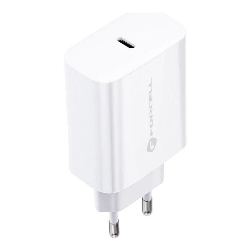 FORCELL ЗАРЯДНО 220V USB-C PD QC4.0 25W БЯЛ