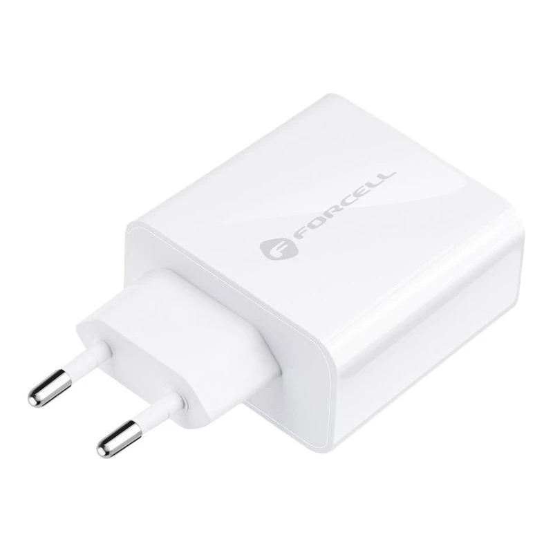 FORCELL ЗАРЯДНО 220V USB-C PD QC4.0 45W БЯЛ