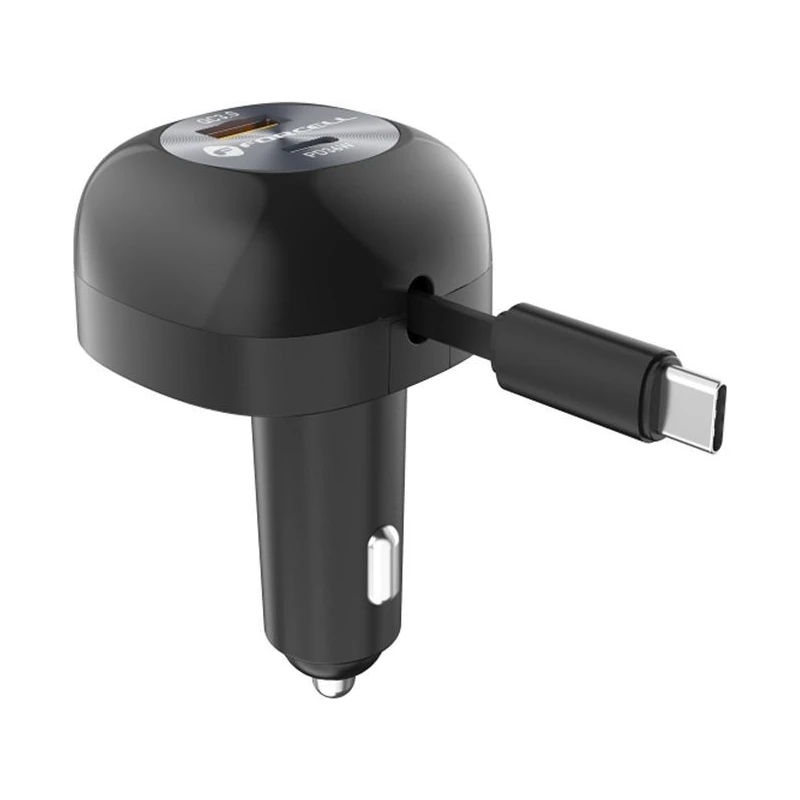 FORCELL ЗАРЯДНО 12V USB-A/USB-C + КАБЕЛ USB-C QC4.0 75W