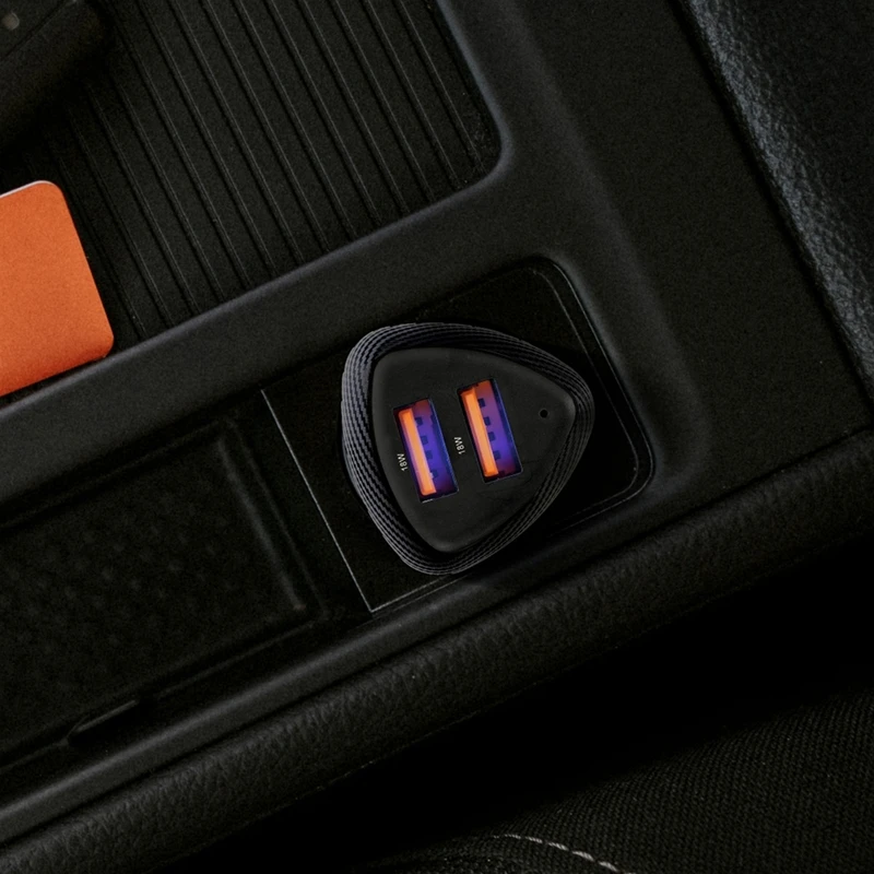 FORCELL ЗАРЯДНО 12V CARBON 2XUSB-A QC3.0 36W ЧЕРНО