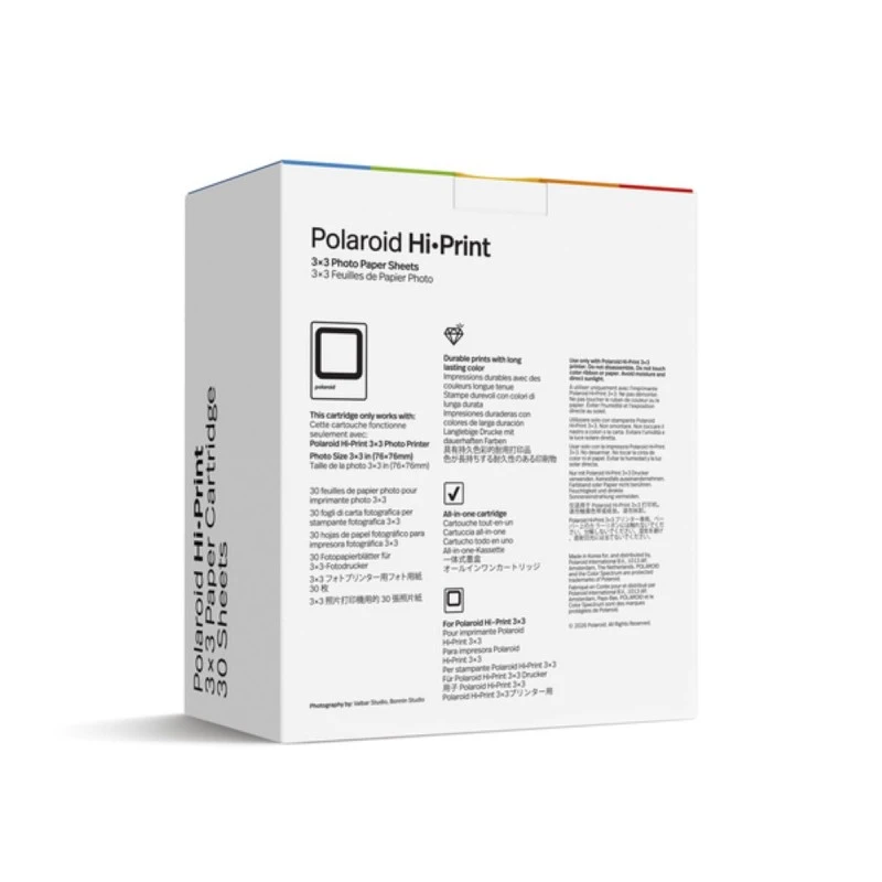 POLAROID HI-PRINT 3x3 6646 30 SHEETS PAPER CARTRIDGE