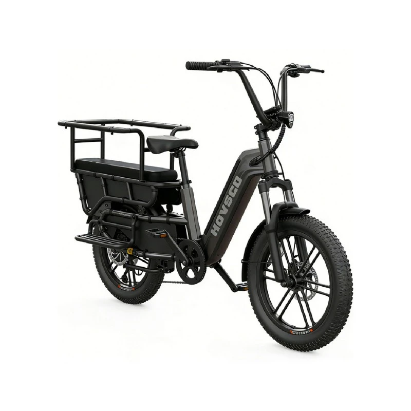 HOVSCO E-BIKE HOVCART AIR FAT 20'' DARK GREY 15AH CARGO BIKE