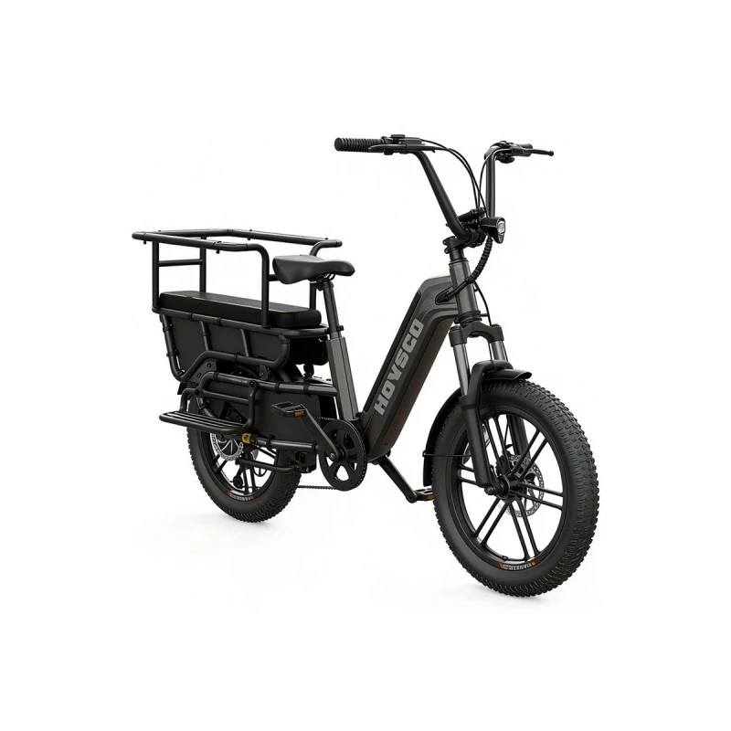 HOVSCO E-BIKE HOVCART AIR FAT 20'' DARK GREY 15AH CARGO BIKE
