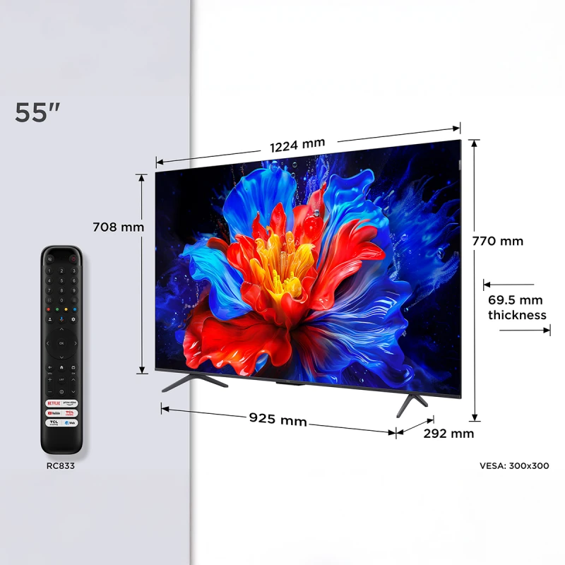 TCL 55P8K QLED SMART GOOGLE TV