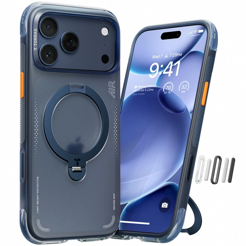 TORRAS OSTAND SPIN AIR SERIES IPHONE 17 PRO MAX MIDN BLUE