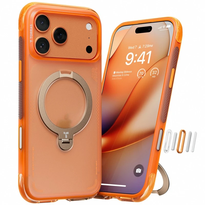 TORRAS OSTAND SPIN AIR IPHONE 17 PRO HORIZON ORANGE