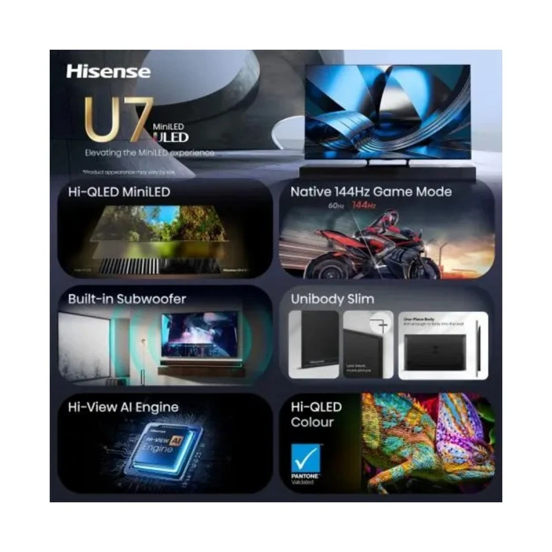 HISENSE 75U7SE MINI-LED QLED AI SMART TV