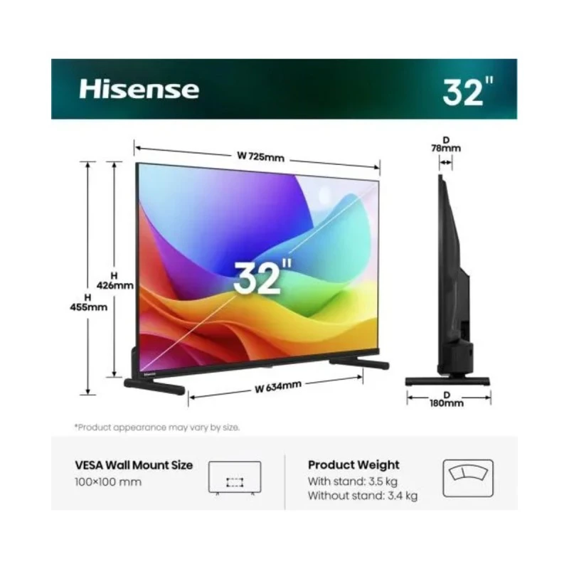 HISENSE 32A5S FHD QLED SMART TV