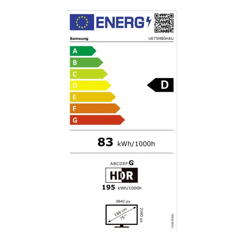 SAMSUNG UE-75M80H MINI LED SMART TV