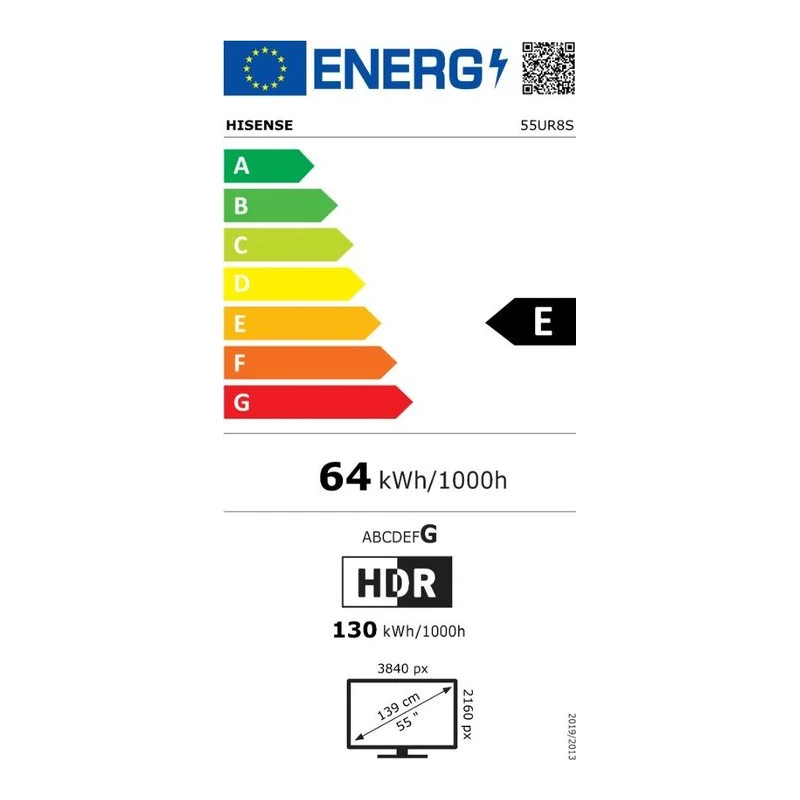 HISENSE 55UR8S RGB MINI-LED AI SMART TV