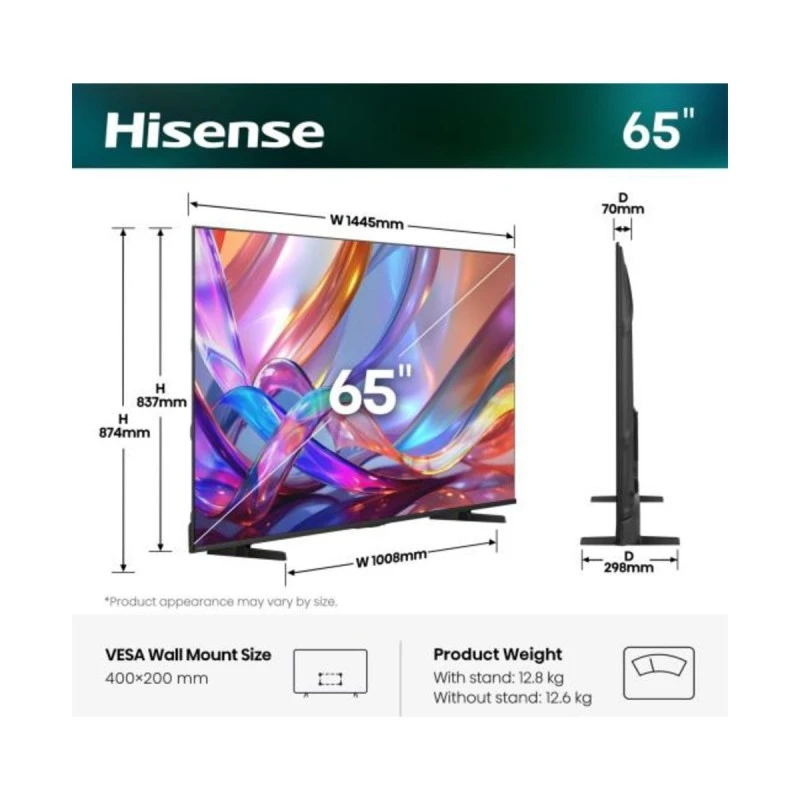 HISENSE 65E7S PRO UHD QLED SMART TV