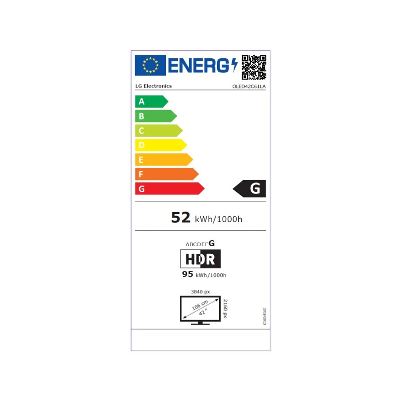 LG OLED42C61LA OLED EVO AI SMART TV