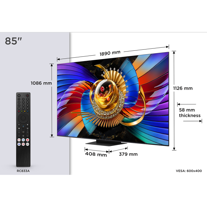 TCL 85Q7D Pro SQD MINI LED SMART GOOGLE TV