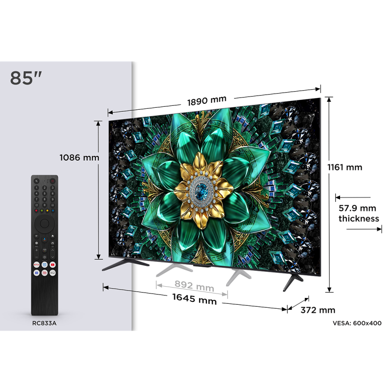 TCL 85Q6C MINI LED SMART GOOGLE TV