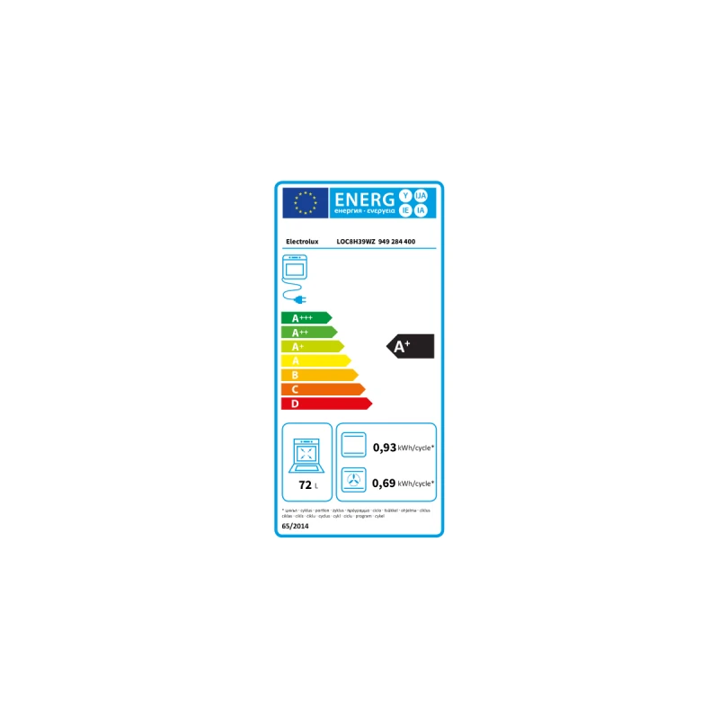 ELECTROLUX LOC8H39WZ