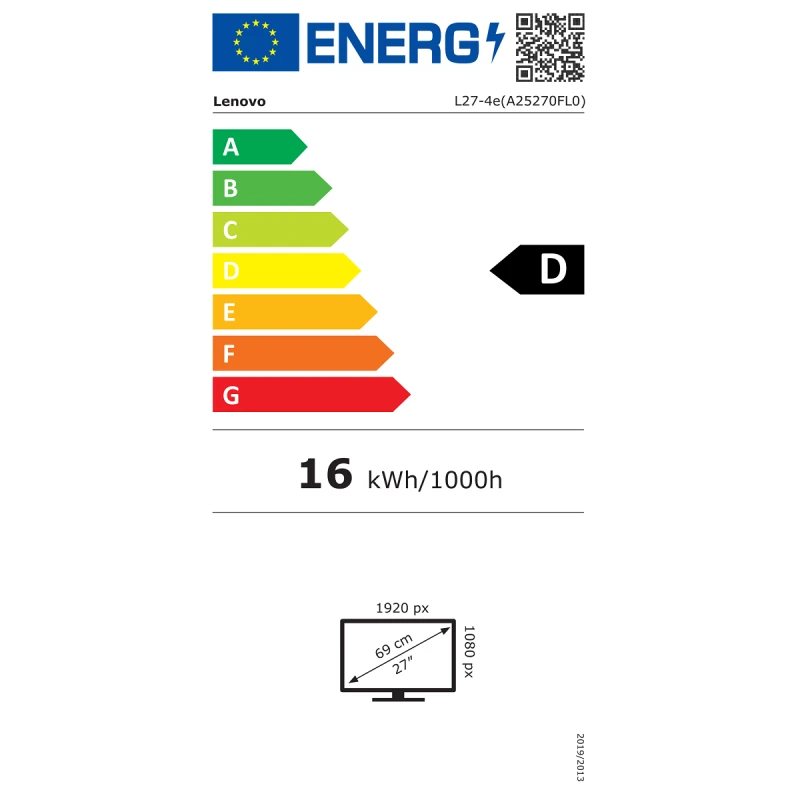 LENOVO L27-4E MONITOR 68CDKAC1EU