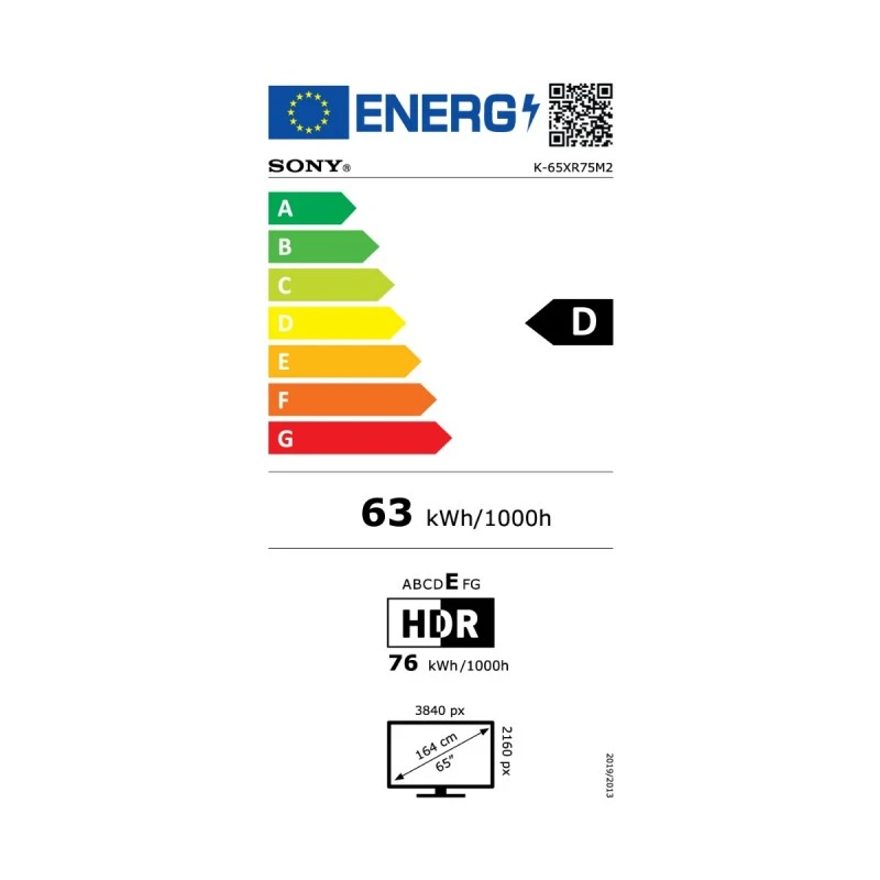 SONY BRAVIA 7 II K-65XR75M2PB RGB MINI LED TV