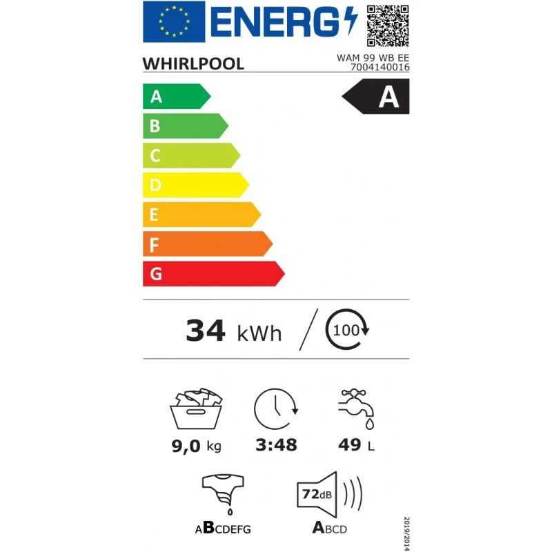 WHIRLPOOL WAM 99 WB EE